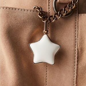 Free People White Puffy Star Bag Charm